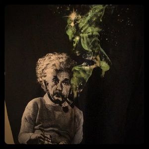 Albert Einstein smoking space T-shirt